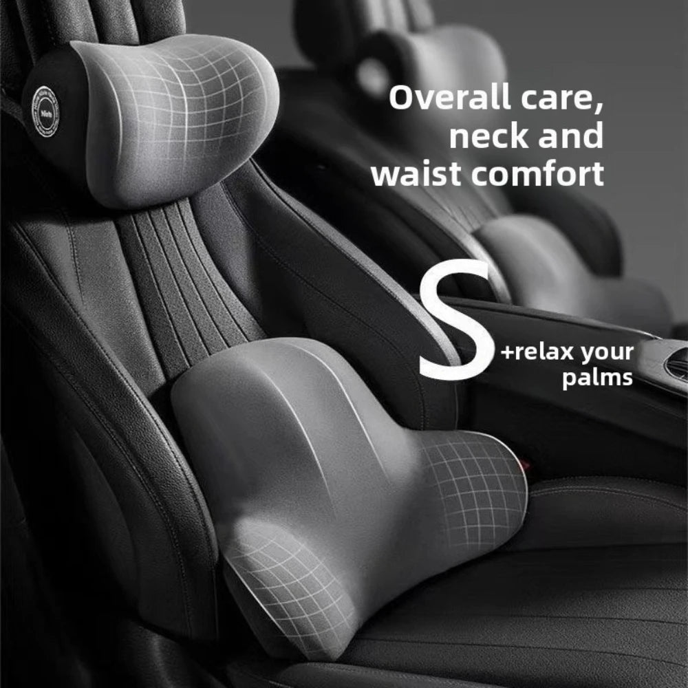Car Memory Foam Neck Pillow Protection Lumbar Backrest Cushion Lumbar Cushion Car Headrest Cushion