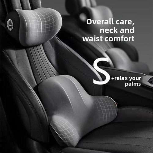 Car Memory Foam Neck Pillow Protection Lumbar Backrest Cushion Lumbar Cushion Car Headrest Cushion
